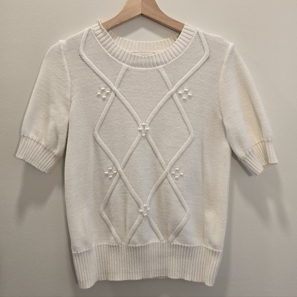 LOFT • Ivory Knit Sweater